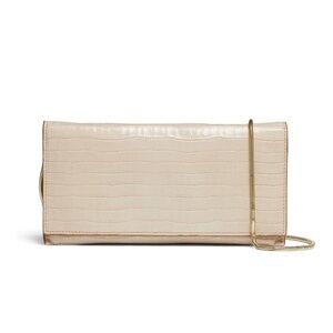 Sondra Roberts Taupe Coco Flap Women's Clutch Beige $150 Retail